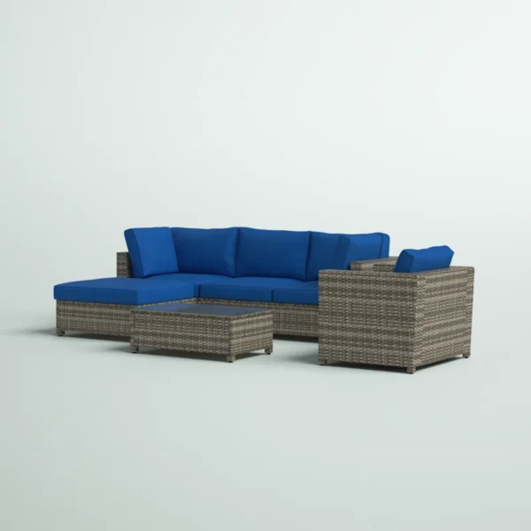 4 Piece  Sectional Seating with Cushions